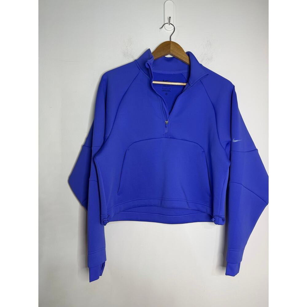Blue Nike Women's Dri-FIT Prima 1/2-Zip Training Top Size Small MSRP $100 - Picture 2 of 7
